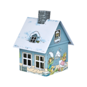 Metall-Räucherhäuschen Frau Holle mit integriertem Räucherkerzenhalter