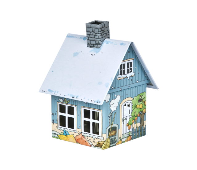 Metall-Räucherhäuschen Frau Holle mit integriertem Räucherkerzenhalter