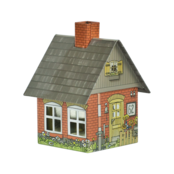 Metall-Räucherhäuschen Eisenbahn mit integriertem Räucherkerzenhalter