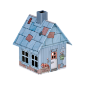 Metall-Räucherhäuschen Villa Rost mit integriertem Räucherkerzenhalter