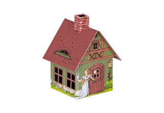 Metall-Räucherhäuschen Aschenbrödel