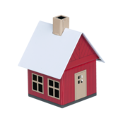 Metall-Räucherhäuschen Waldhaus rot-braun mit integriertem Räucherkerzenhalter