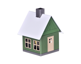 Metall-Räucherhäuschen Waldhaus grün