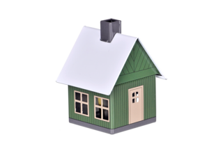 Metall-Räucherhäuschen Waldhaus grün