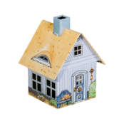 Metall-Räucherhäuschen "Strandhaus" mit integriertem Räucherkerzenhalter