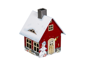 Metall-Räucherhäuschen Wintermotiv