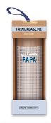 Trinkflasche aus Glas mit Griffschlaufe, "Weltbester Papa" Trinkflasche aus Glas mit Griffschlaufe, "Weltbester Papa"
