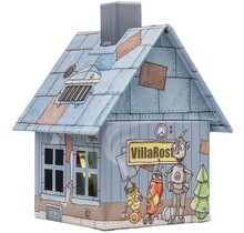 Metall-Räucherhäuschen Villa Rost mit integriertem Räucherkerzenhalter