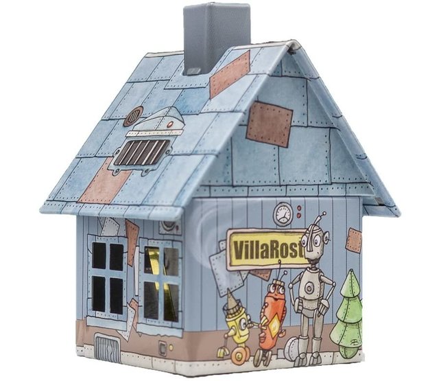 Metall-Räucherhäuschen Villa Rost mit integriertem Räucherkerzenhalter