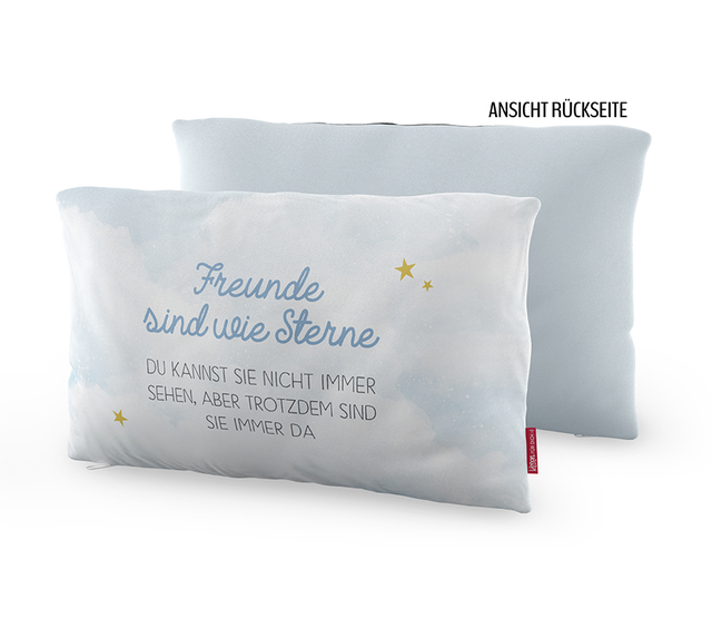 Baumwoll-Kuschel-Kissen, "Freunde sind wie Sterne..." Baumwoll-Kuschel-Kissen, "Freunde sind wie Sterne..."