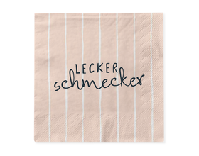 Cocktail-Servietten, "Lecker schmecker"
