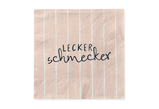 Cocktail-Servietten, "Lecker schmecker"