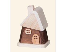 Räucherhäuschen aus Holz, braun