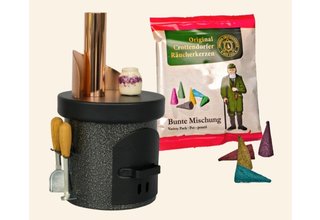 Räucherofen Küchenherd mit Keramiktopf, silber