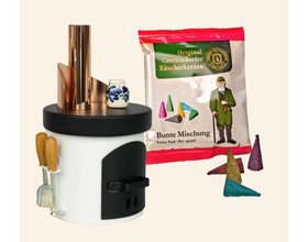 Räucherofen Küchenherd mit Keramiktopf, weiß