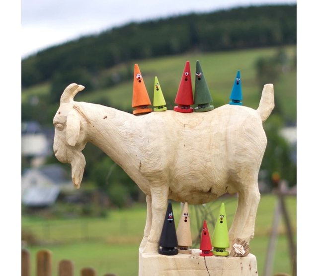 Crottendorfer Räucherfigur Ziegenbein-Addi Advent (braun)