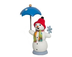 Schneemann mit Schirm