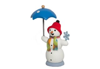 Schneemann mit Schirm