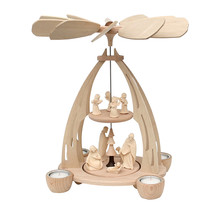 Tisch-Pyramide aus Buchenholz "Heilige Familie"