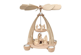 Tisch-Pyramide aus Buchenholz "Heilige Familie"