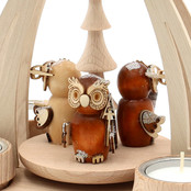 Tisch-Pyramide aus Buchenholz, "Eulenwald"