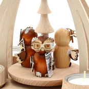 Tisch-Pyramide aus Buchenholz, "Eulenwald"