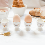 Porzellan Eierbecher mit Echtgold, guten Appetit Porzellan Eierbecher mit Echtgold, guten Appetit