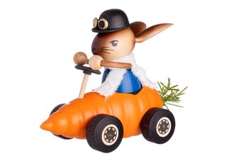 Langbein-Hase im Möhrenauto