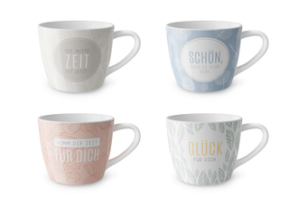 la Vida Maxi Becher für dich aus Porzellan, Serie Relax, 400ml