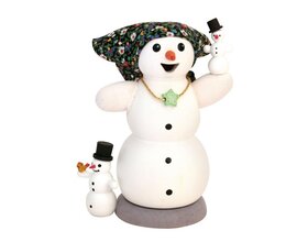 Schneefrau mit 2 Kindern