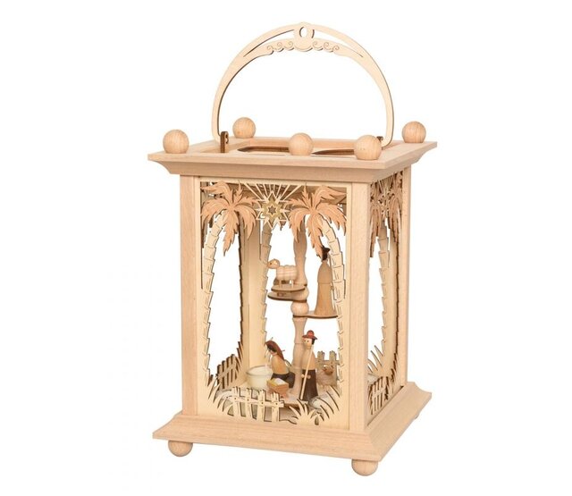 Laternenpyramide Palmen - Krippe