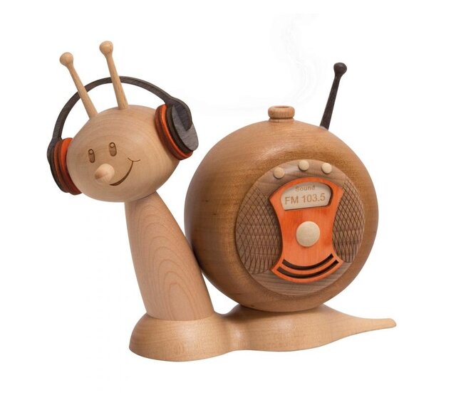 Rauchfigur Sunny, "Radioschnecke" Rauchfigur Sunny, "Radioschnecke"