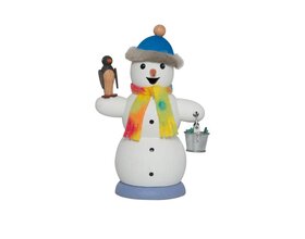 Schneemann mit Pinguin