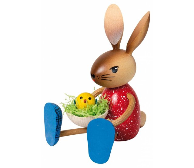 Drechslerei Kuhnert - Osterdekoration / Osterhase -Langbein-Hase, Hasenmädchen mit Küken Drechslerei Kuhnert - Osterdekoration / Osterhase -Langbein-Hase, Hasenmädchen mit Küken