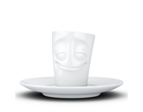 Espresso-Mug & Unterteller "Vergnügt"