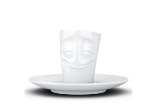 Espresso-Mug & Unterteller "Vergnügt"