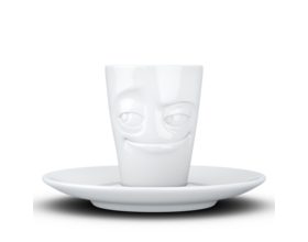 Espresso-Mug & Unterteller "Verschmitzt"
