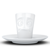 FIFTYEIGHT Espresso-Mug & Unterteller "Verdutzt", Hartporzellan, weiß FIFTYEIGHT Espresso-Mug & Unterteller "Verdutzt", Hartporzellan, weiß