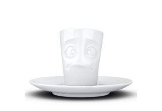 Espresso-Mug & Unterteller "Verdutzt"