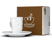 FIFTYEIGHT Espresso-Mug & Unterteller "Lecker", Hartporzellan, weiß FIFTYEIGHT Espresso-Mug & Unterteller "Lecker", Hartporzellan, weiß