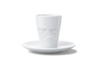 Espresso-Mug & Unterteller "Grummelig"