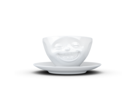 Kaffee-Tasse & Unterteller "Lachend"