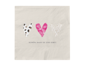 Cocktail-Servietten, "Schön, dass es uns gibt!"