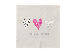 Cocktail-Servietten, "Schön, dass es uns gibt!"