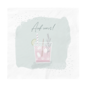 Cocktail-Servietten, "Auf uns!" Cocktail-Servietten, "Auf uns!"