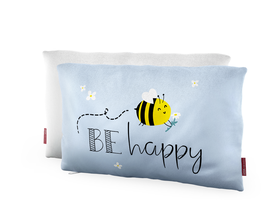 Baumwoll-Kuschel-Kissen, Biene, "be happy"