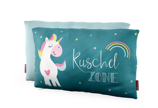 Baumwoll-Kuschel-Kissen, UNICORN, "Kuschelzone"