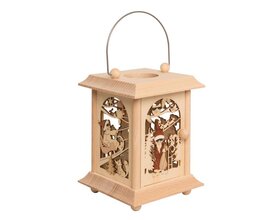 Tischlaterne aus Edelholz, Nikolaus