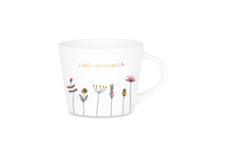 Espresso-Tasse mit Echtgold, "Lieblingsmensch"