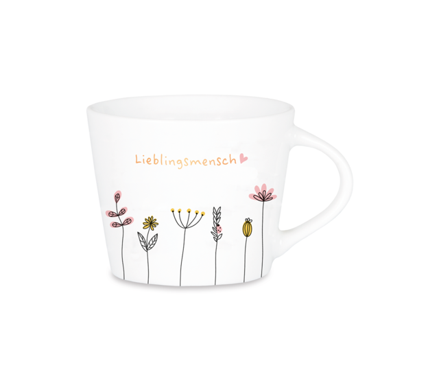 Espresso-Tasse mit Echtgold, "Lieblingsmensch" Espresso-Tasse mit Echtgold, "Lieblingsmensch"